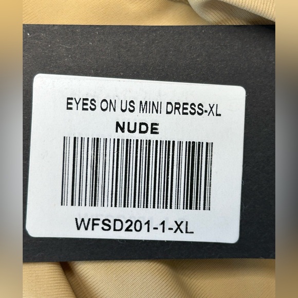 White Fox Boutique gold glam New Year’s Eve bling mini  dress rhinestones NWT XL - Picture 7 of 9